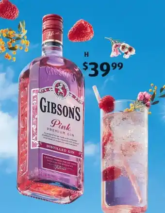 ALDI Gibson's Pink Gin 700ml offer