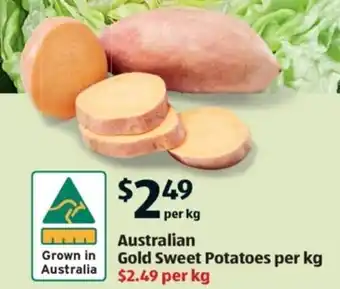 ALDI Australian Gold Sweet Potatoes per kg offer
