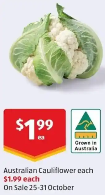 ALDI Australian Cauliflower each offer