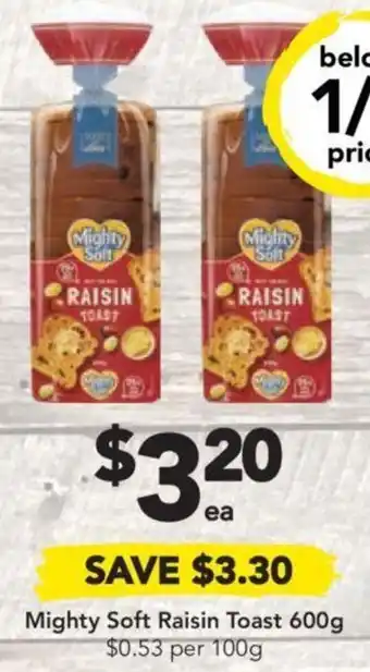 Drakes Mighty Soft Raisin Toast 600g offer