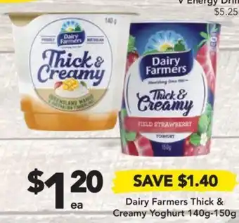 Drakes Dairy Farmers Thick & Creamy Yoghurt 140g-150g offer