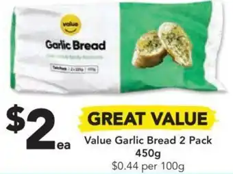 Drakes Value Garlic Bread 2 Pack 450g offer