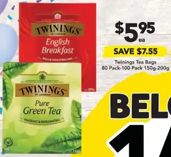 Drakes Twinings Tea Bags 80 Pack-100 Pack 150g-200g offer