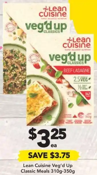 Drakes Lean Cuisine Veg'd Up Classic Meals 310g-350g offer