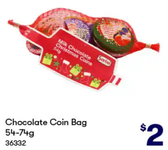 BIG W Chocolate Coin Bag 54-74g offer