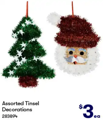 Assorted Tinsel Decorations