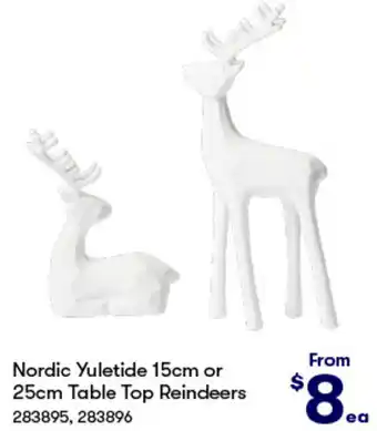 BIG W Nordic Yuletide 15cm or 25cm Table Top Reindeers offer