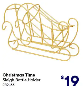 BIG W Christmas Time Sleigh Bottle Holder offer