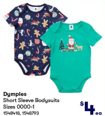 BIG W Dymples Short Sleeve Bodysuits offer