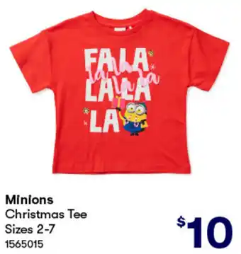 BIG W Minions Christmas Tee offer