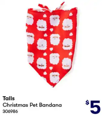 BIG W Tails Christmas Pet Bandana offer