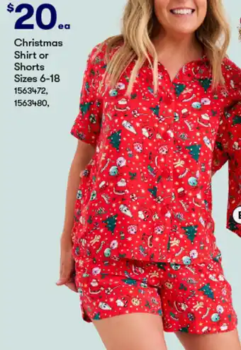 BIG W Christmas Shirt or Shorts offer
