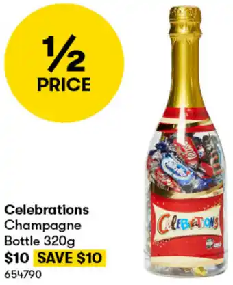 BIG W Celebrations Champagne Bottle 320g offer
