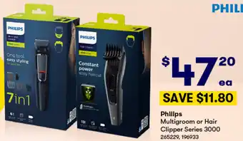 BIG W Philips Multigroom or Hair Clipper Series offer