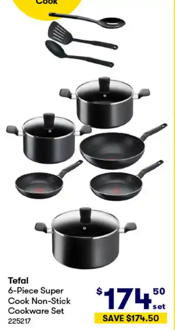 BIG W Tefal 6-Piece Super Cook Non-Stick Cookware Set offer