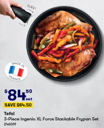 BIG W Tefal 3-Piece Ingenio XL Force Stackable Frypan Set offer