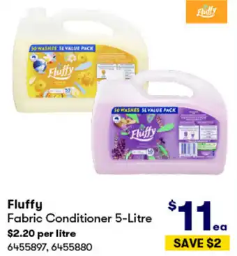 BIG W Fluffy Fabric Conditioner 5-Litre offer