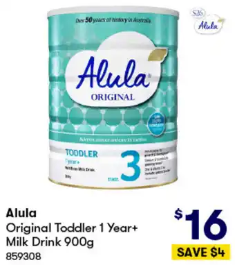BIG W Alula Original Toddler 1 Year+ Milk Drink 900g offer