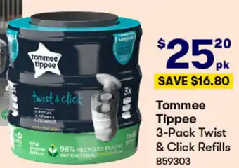BIG W Tommee Tippee 3-Pack Twist & Click Refills offer