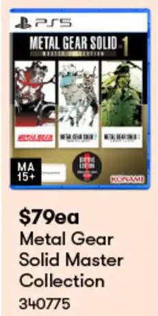 BIG W Metal Gear Solid Master Collection offer