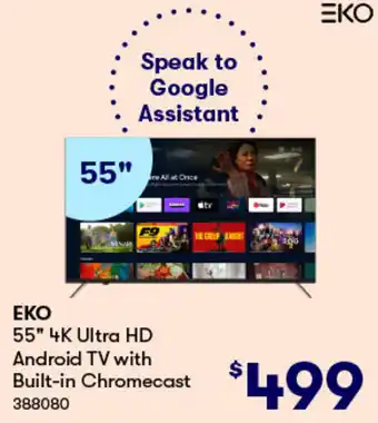 BIG W EKO 55 4K Ultra HD Android TV with Built-in Chromecast offer