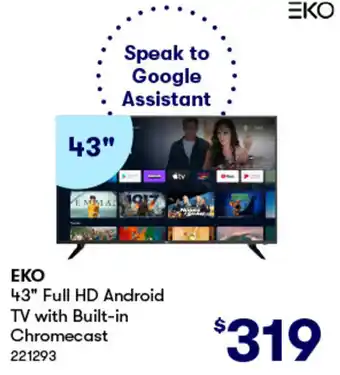 BIG W ΕΚΟ 43 Full HD Android TV with Built-in Chromecast offer