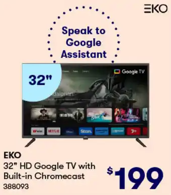 BIG W EKO 32 HD Google TV with Built-in Chromecast offer