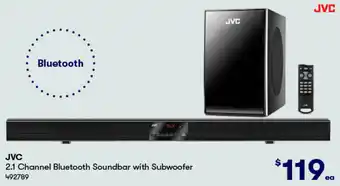 JVC 2.1 Channel Bluetooth Soundbar with Subwoofer