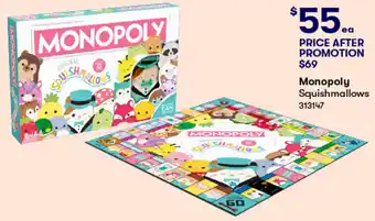 BIG W Monopoly Squishmallows offer