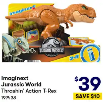 BIG W Imaginext Jurassic World Thrashin' Action T-Rex offer