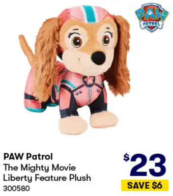 BIG W PAW Patrol The Mighty Movie Liberty Feature Plush offer