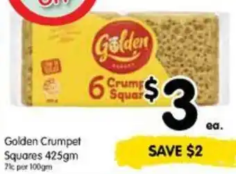 Spar Golden Crumpet Squares 425gm offer
