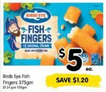 Spar Birds Eye Fish Fingers 375gm offer