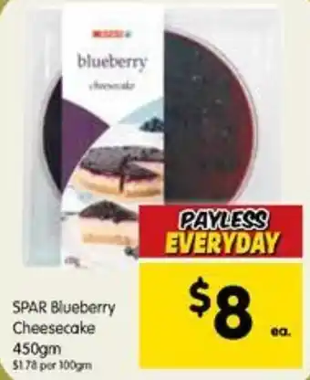 SPAR Blueberry Cheesecake 450gm