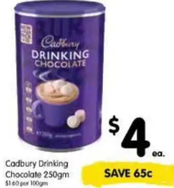 Spar Cadbury Drinking Chocolate 250gm offer