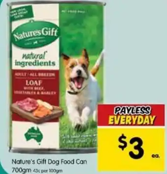 Spar Nature's Gift Dog Food Can 700gm offer