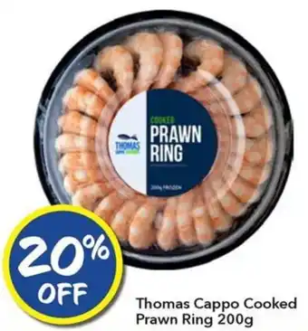 Ritchies Thomas Cappo Cooked Prawn Ring 200g offer