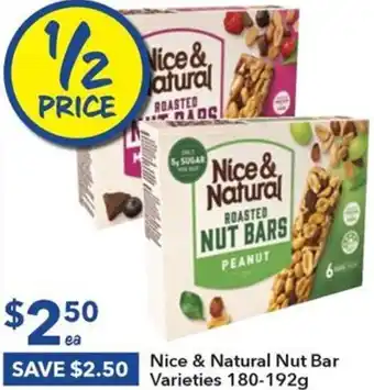 Ritchies Nice & Natural Nut Bar Varieties 180-192g offer