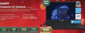 Leader Computers Companion 531 Notebook offer
