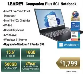 Leader Computers LEADER Companion Plus 5C1 Notebook offer