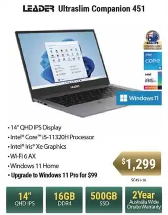 LEADER Ultraslim Companion 451