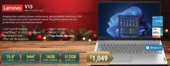 Leader Computers Lenovo V15 offer
