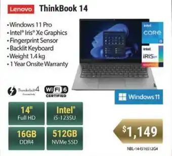 Leader Computers Lenovo ThinkBook 14 offer