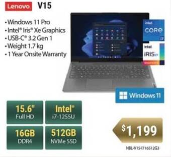 Leader Computers Lenovo V15 offer