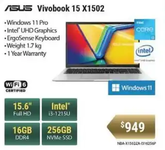 Leader Computers ASUS Vivobook 15 X1502 offer