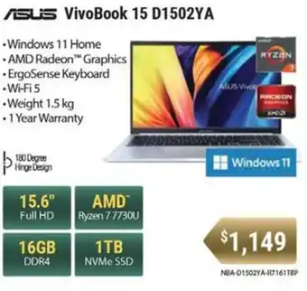 Leader Computers ASUS VivoBook 15 D1502YA offer