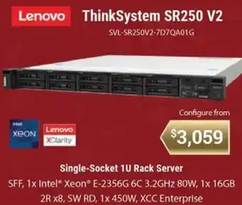 Leader Computers Lenovo ThinkSystem SR250 V2 offer