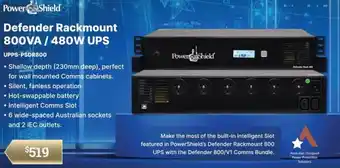 Defender Rackmount 800VA /480W UPS