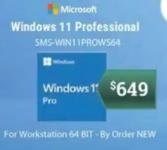 Windows 11 Professional SMS-WIN11PROWS64