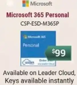 Leader Computers Microsoft 365 Personal CSP-ESD-M365P offer